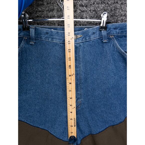 Wrangler Pro Gear Jeans Men 42x30 Blue Brush Guard Upland Briar Hunting Outdoors - Picture 9 of 13